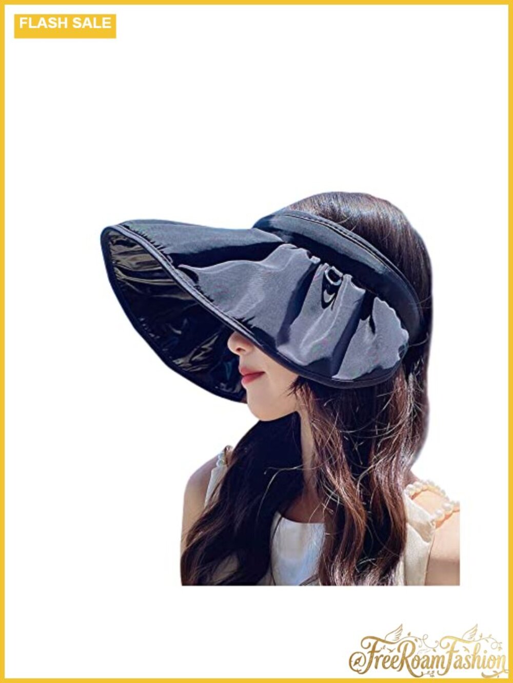Women's Foldable Sun Visor Wide Brim UV Protection Beach Hat
